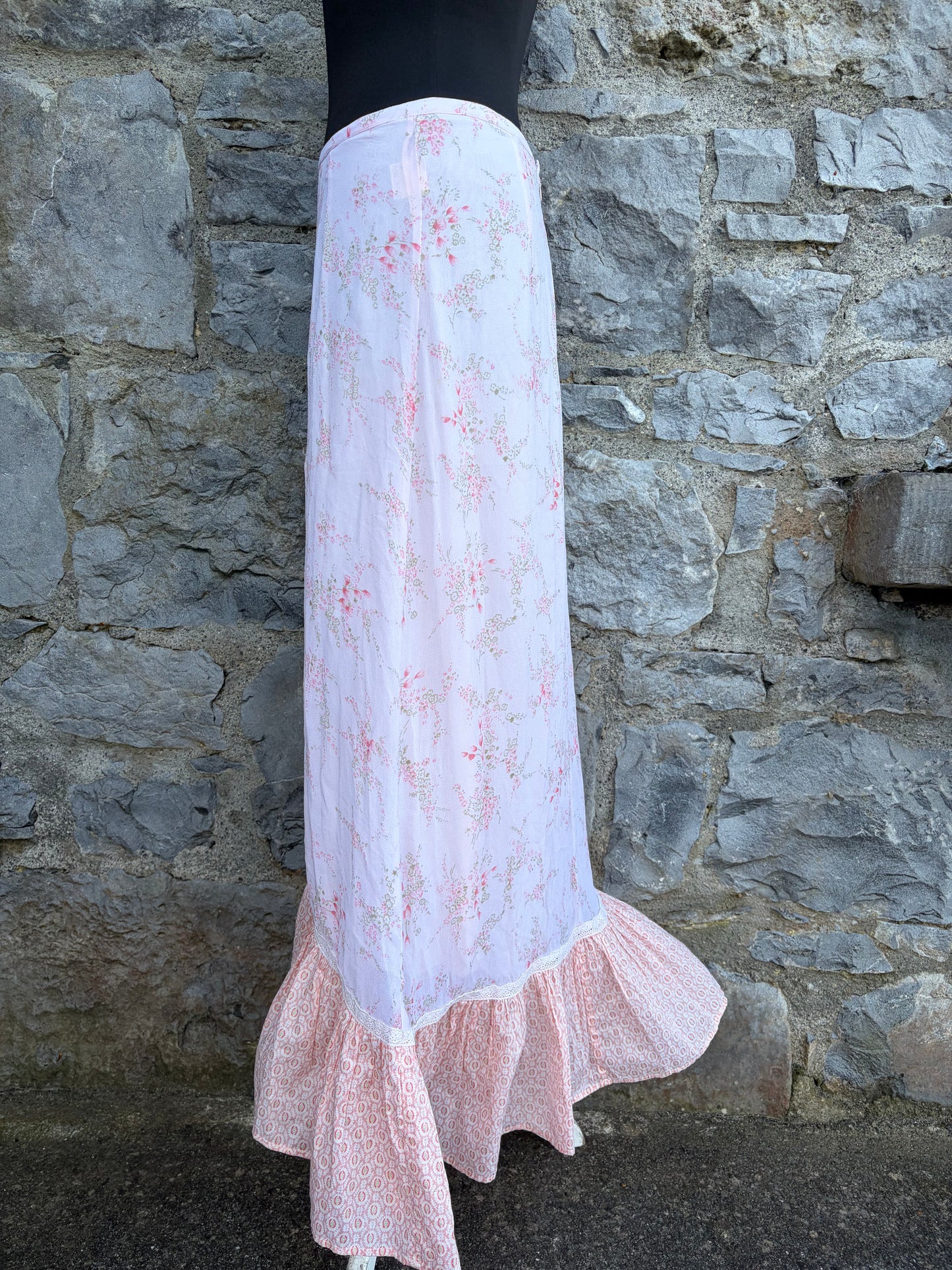 Y2K pink floral maxi skirt  uk 10