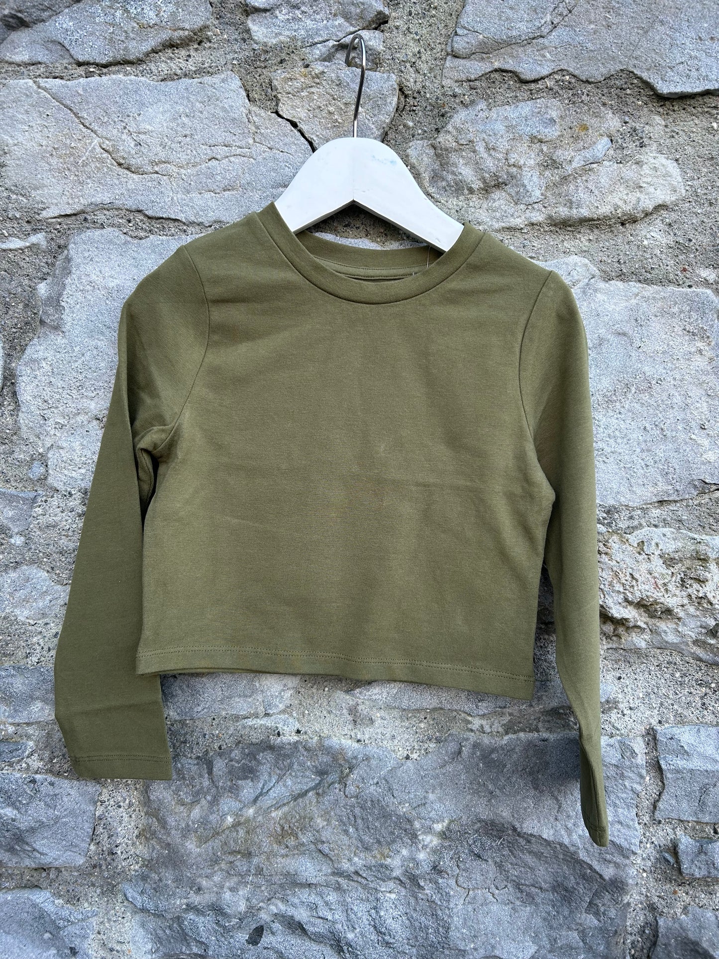 Khaki cropped top  5y (110cm)