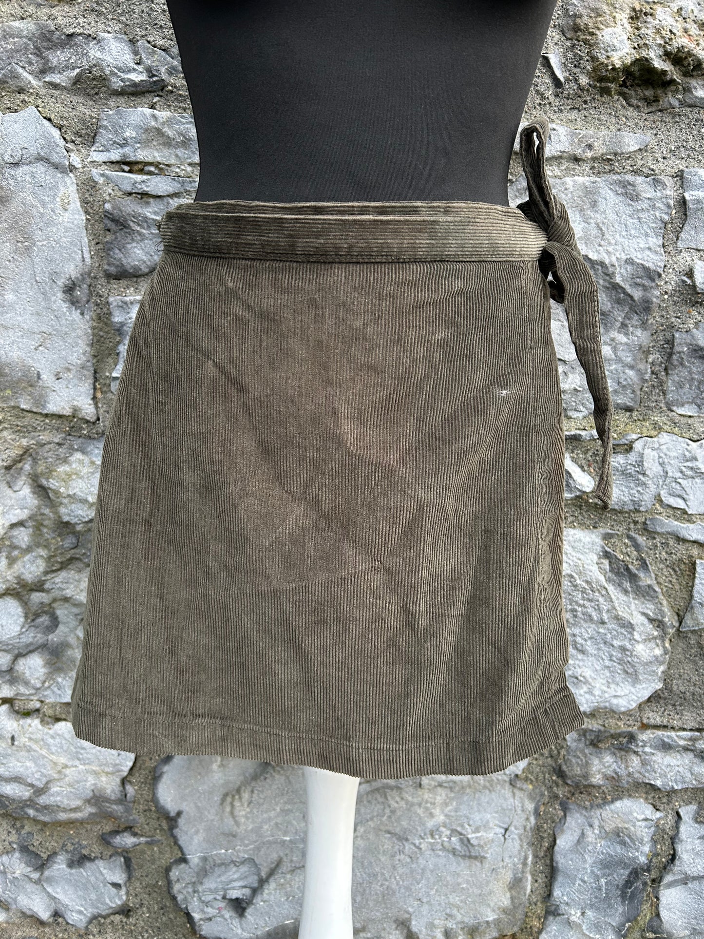 Brown cord wrap skirt uk 10