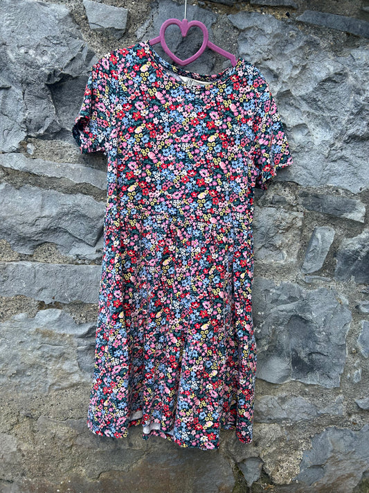 Colourful flowers dress  9-10y (134-140cm)