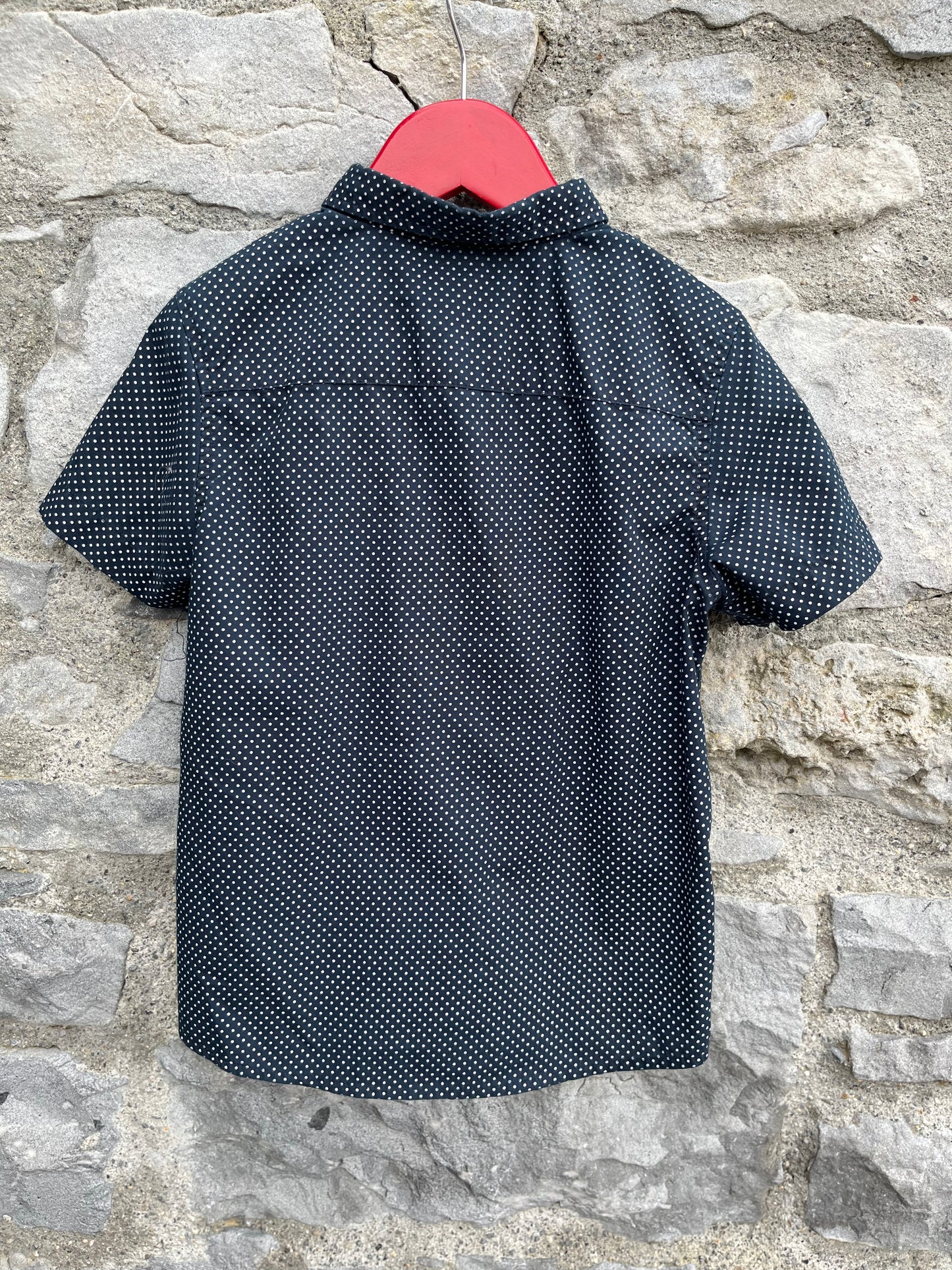 Spotty navy shirt  4-5y (104-110cm)