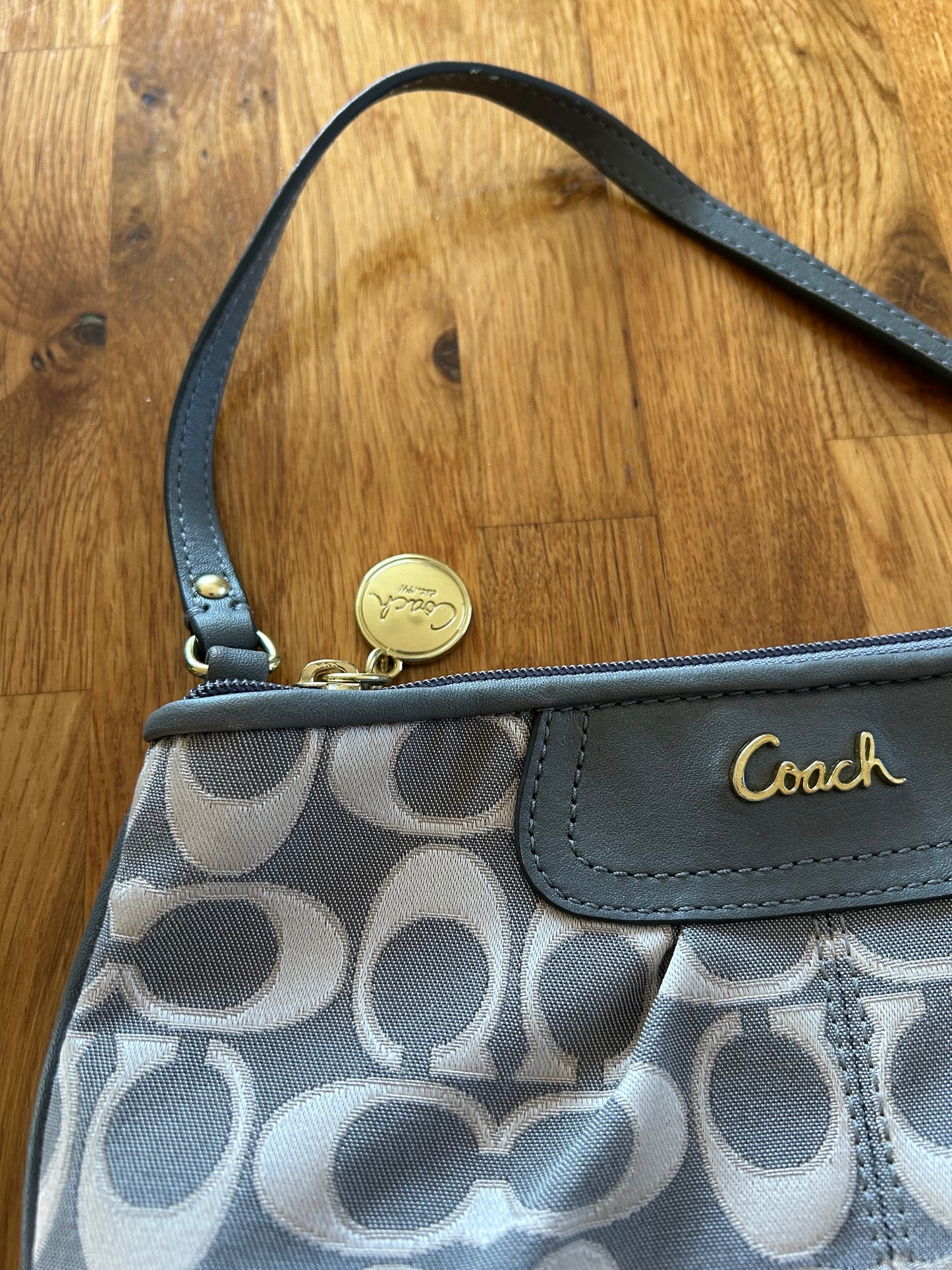Grey purse bag
