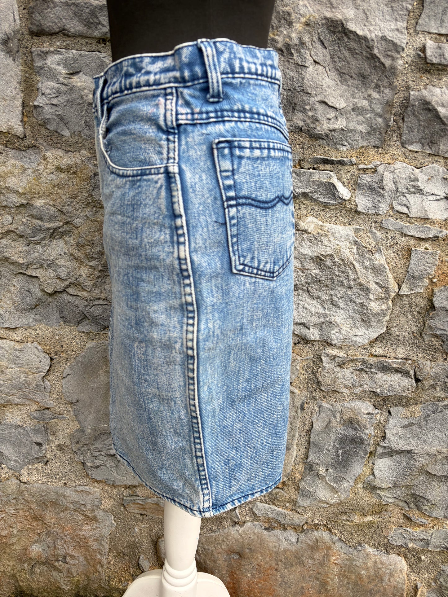 80s denim pencil skirt uk 10