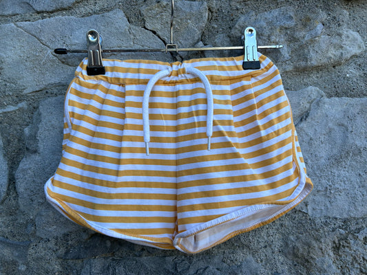 Yellow stripy shorts  2-3y (92-98cm)