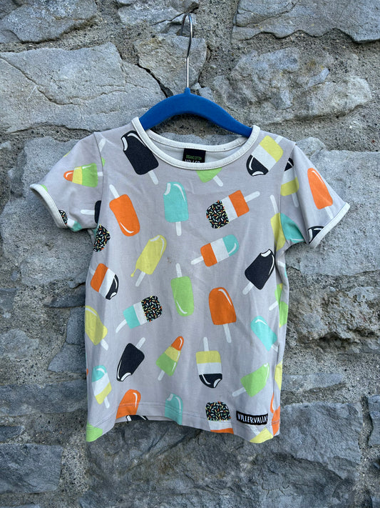 Ice cream grey T-shirt  3y (98cm)