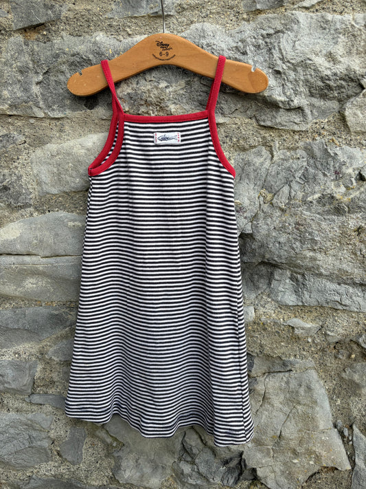 Black&white stripy dress 4-5y (104-110cm)