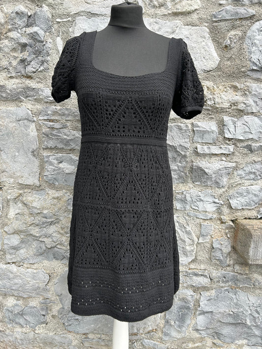 Black pointelle dress uk 8-10