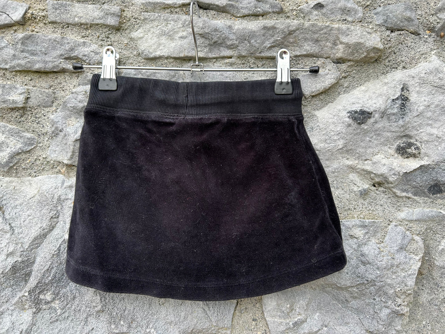 Black velour skirt   2-3y (92-98cm)