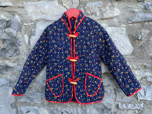 90s navy fruit jacket  5-6y (110-116cm)