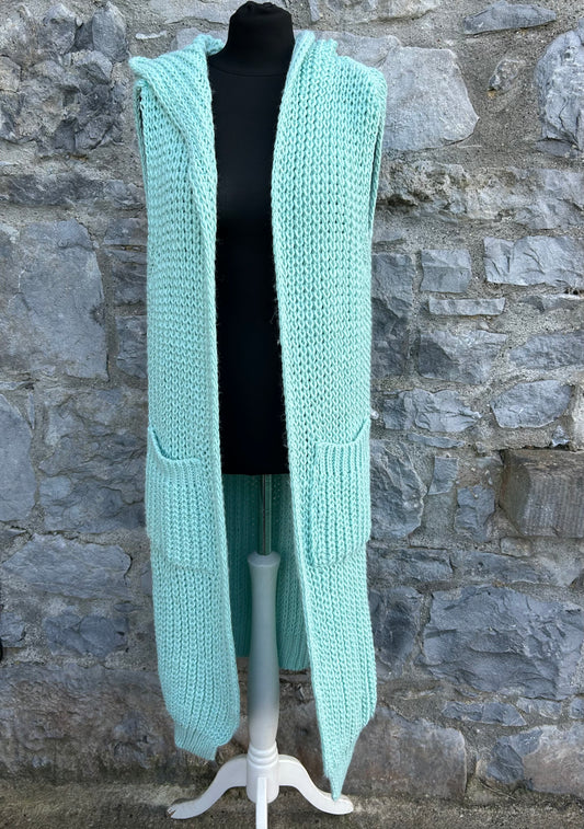 Mint knitted long gilet uk 12-14