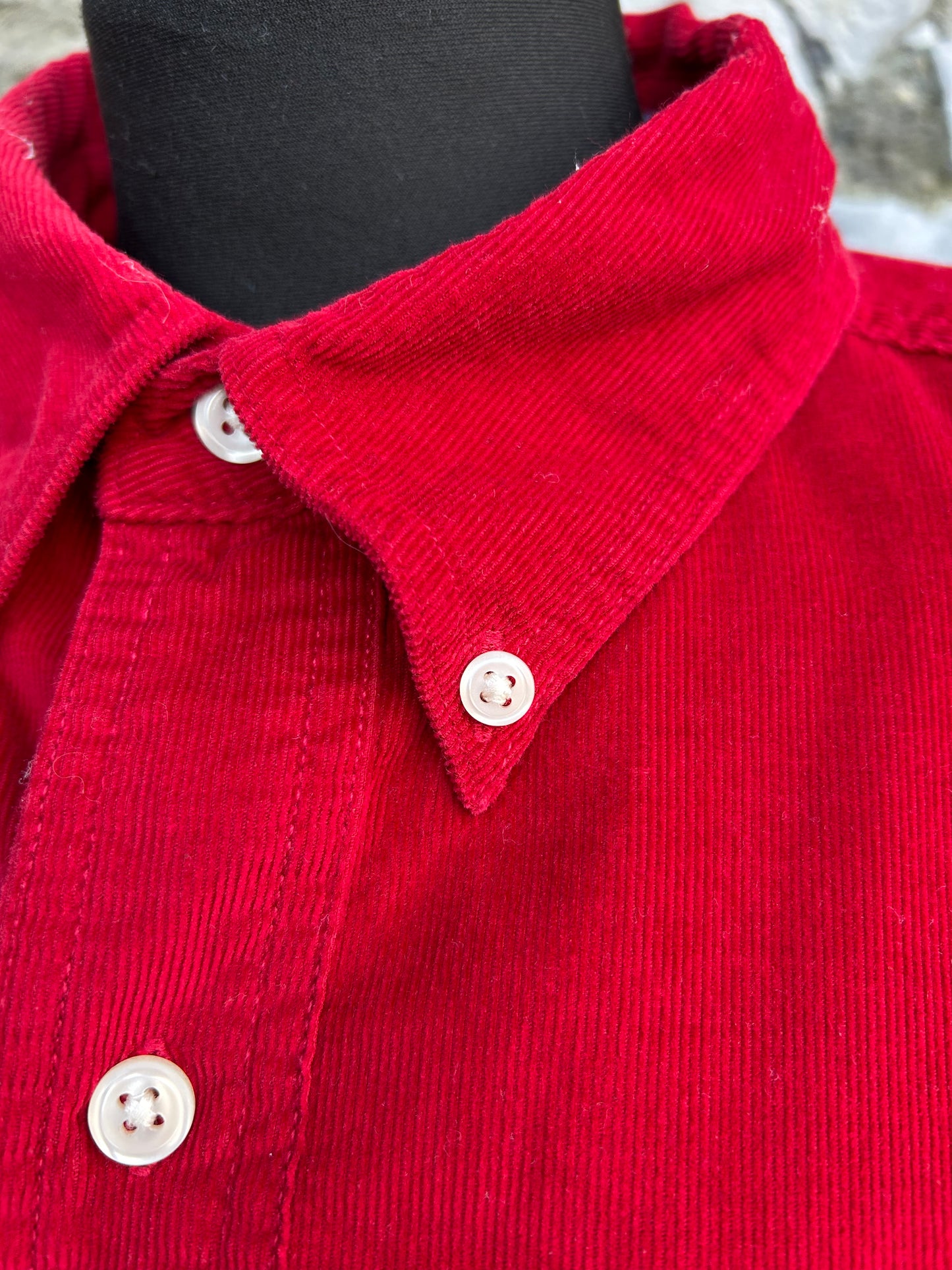 90s red cord shirt Large