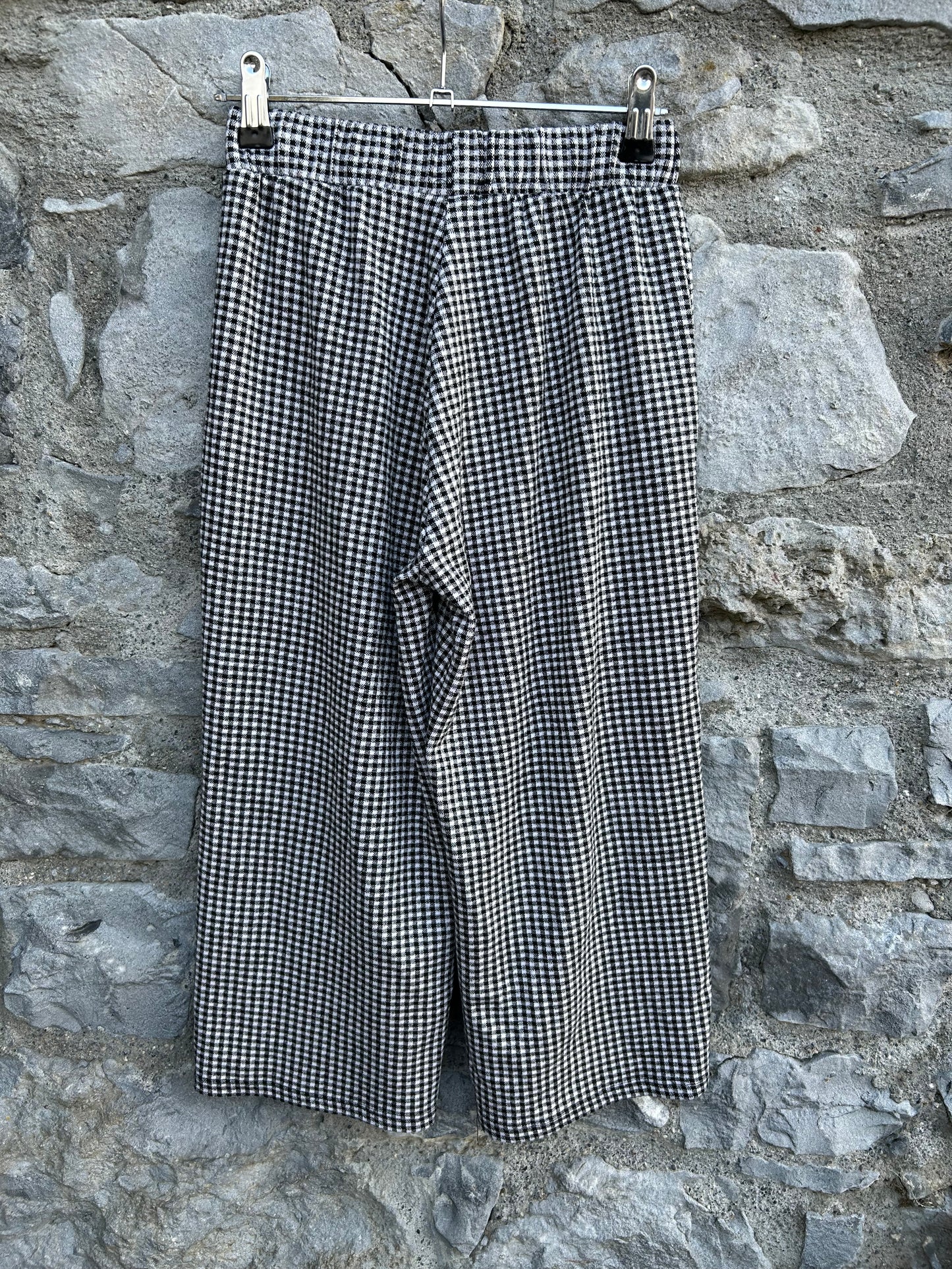 Black&white gingham culottes  11-12y (146-152cm)