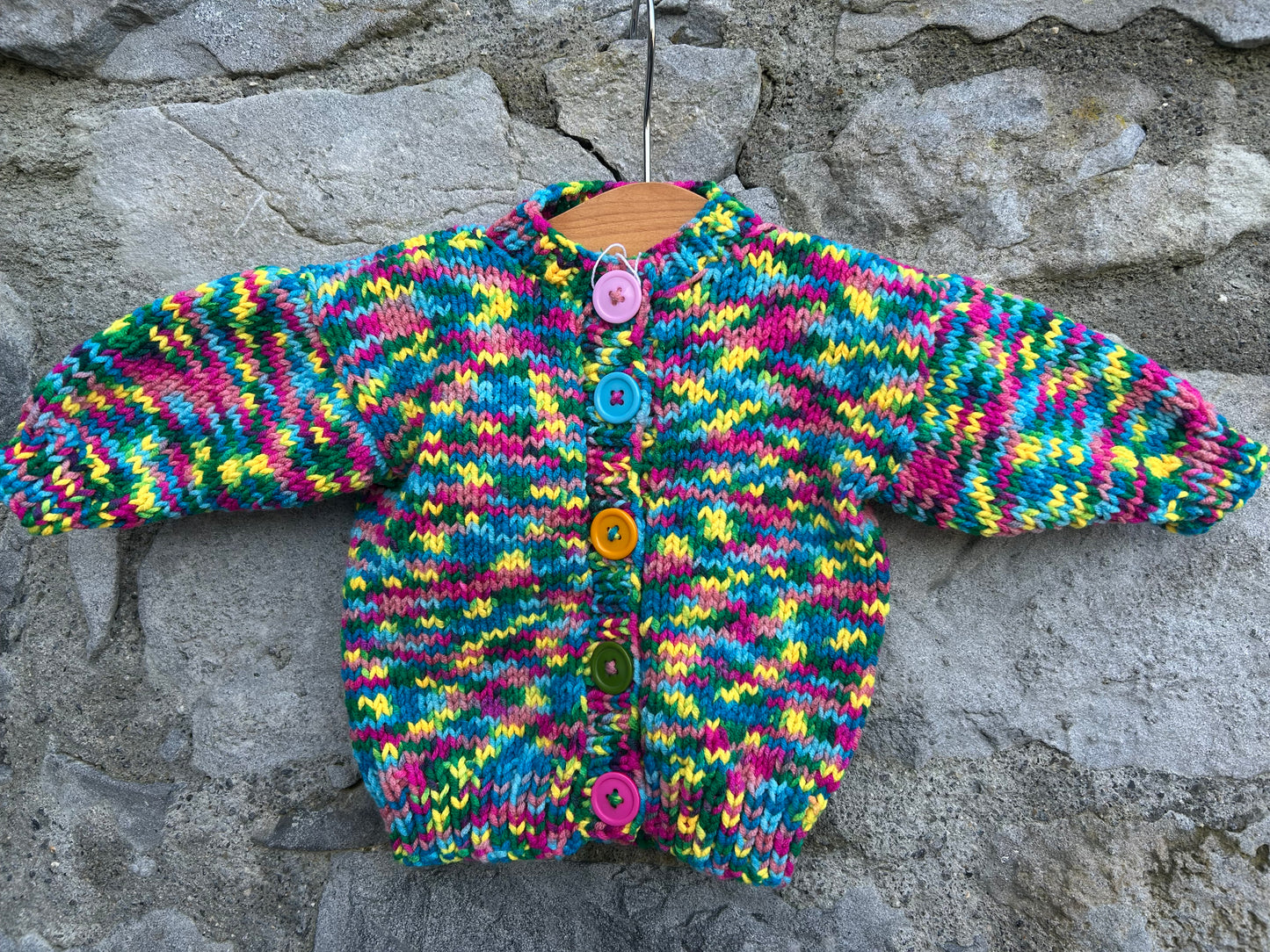 Colourful melange cardigan  0-3m (56-62cm)