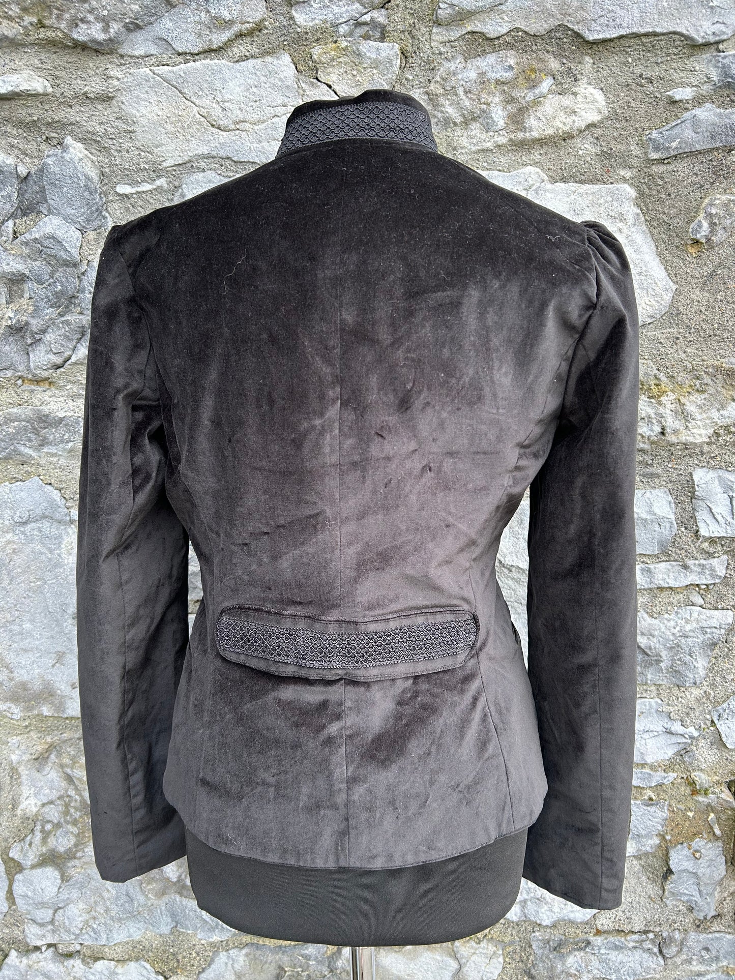 Y2K black velvet jacket uk 10