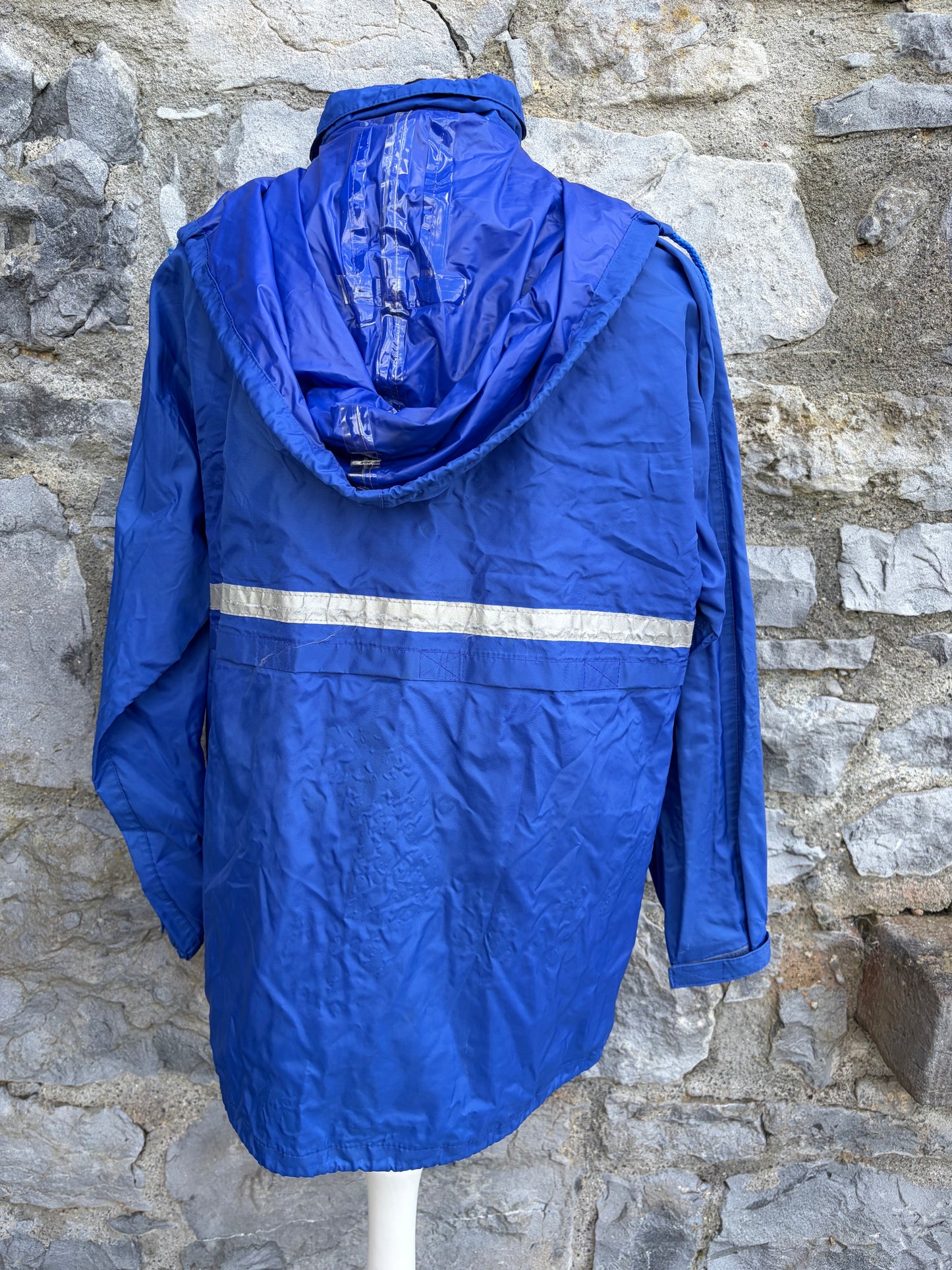 80s blue rain jacket 13-14y (158-164cm)