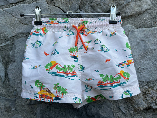 Islands white swim shorts  6-7y (116-122cm)