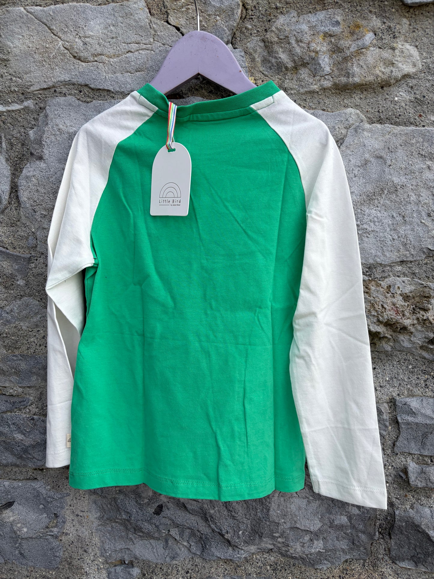 Super Star green raglan top   5-6y (110-116cm)