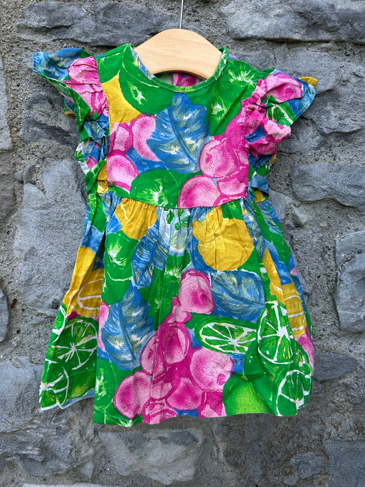 90s colourful fruit dress  9-12m (74-80cm)
