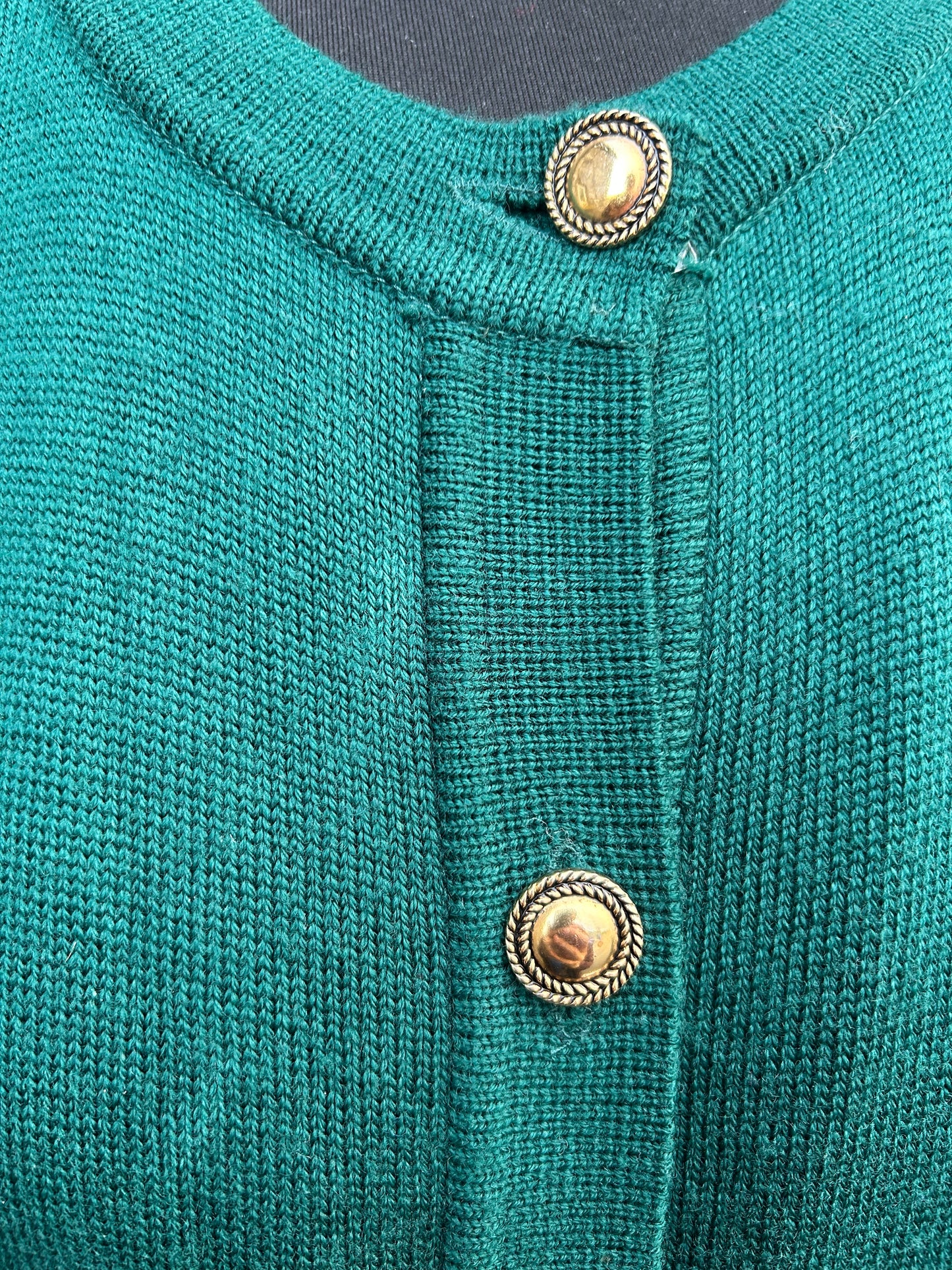 90s green long cardigan uk 14