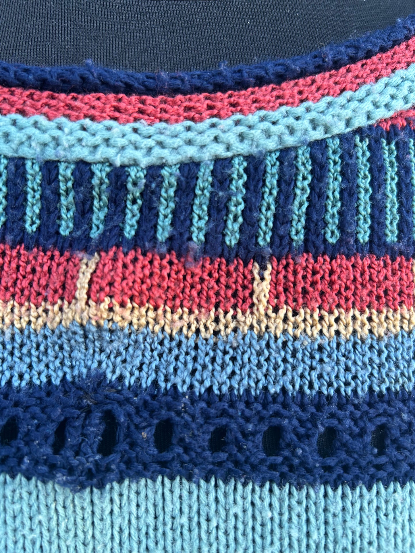 Y2K colourful stripy jumper uk 12-14