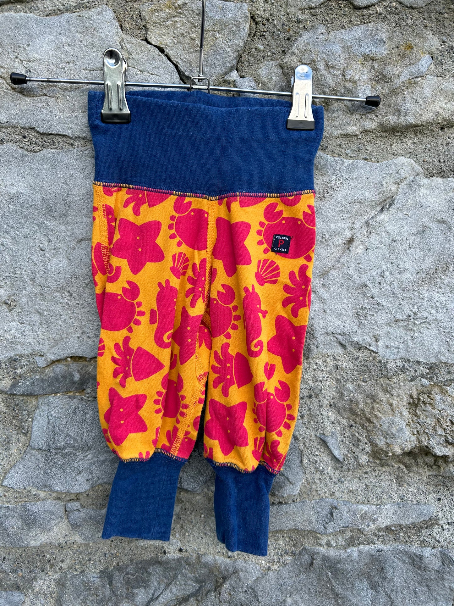 PoP Under the sea orange rib pants 0-1m (50-56cm)