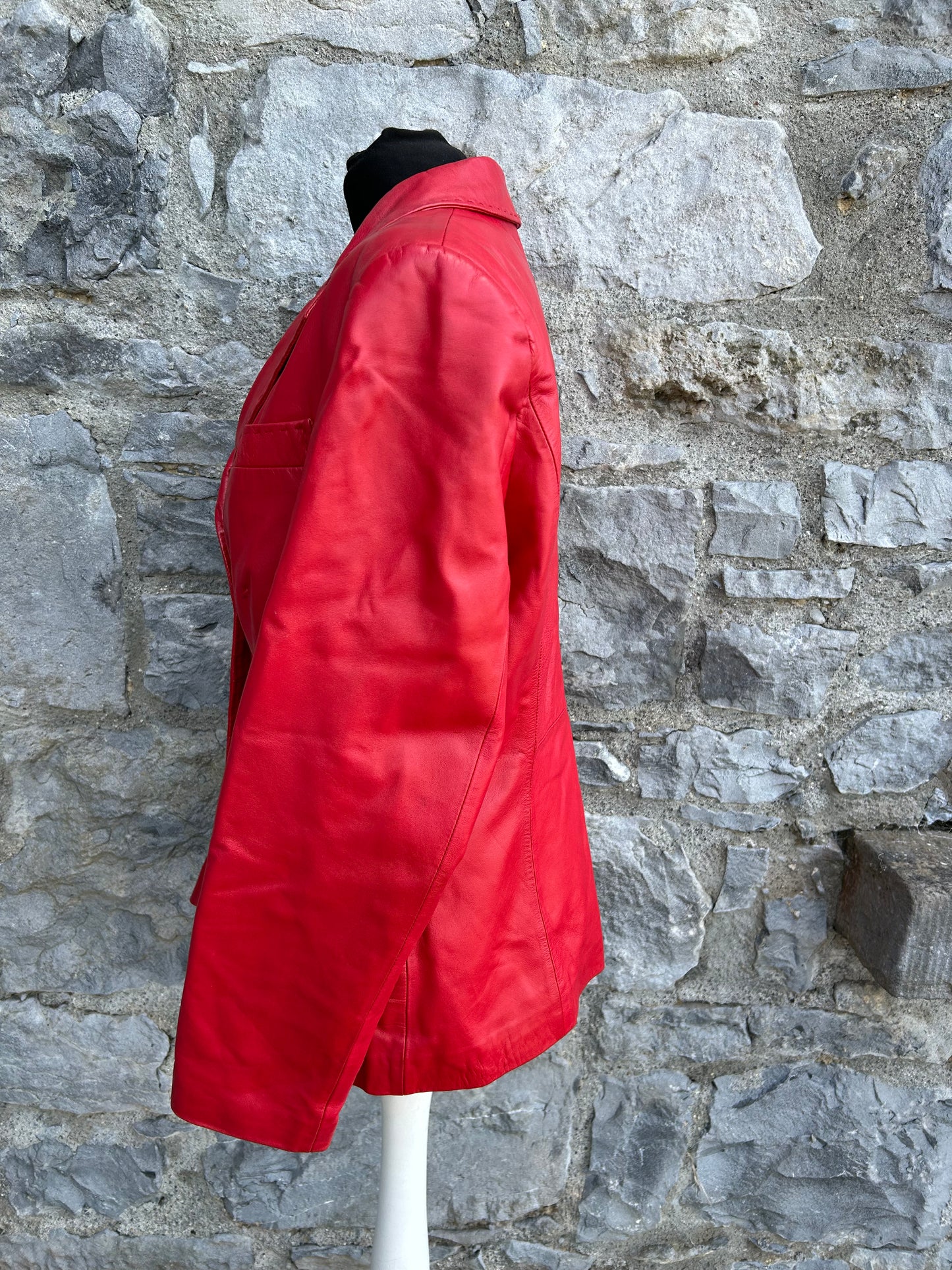 Red leather jacket uk 12