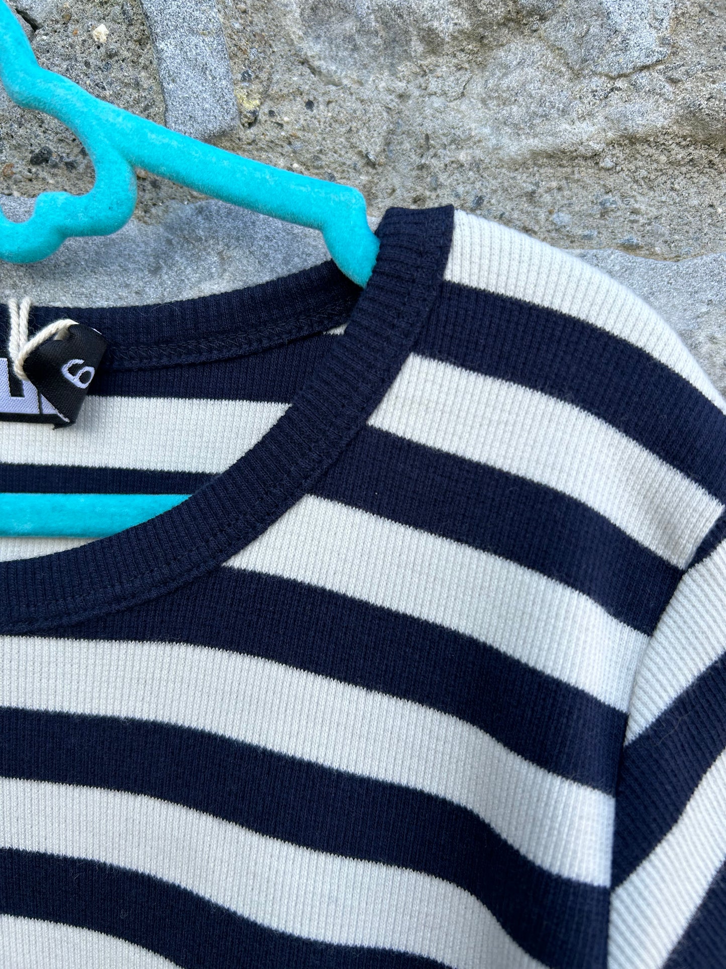 Navy/Chalk stripy dress  9-10y (134-140cm)