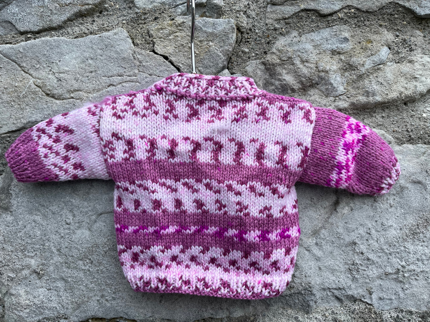 Pink cardigan  Prem 2 (3.5 - 5.5lb)