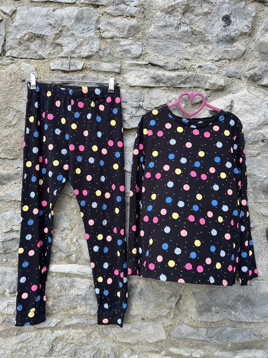Colourful mega dots navy pj  9-10y (134-140cm)