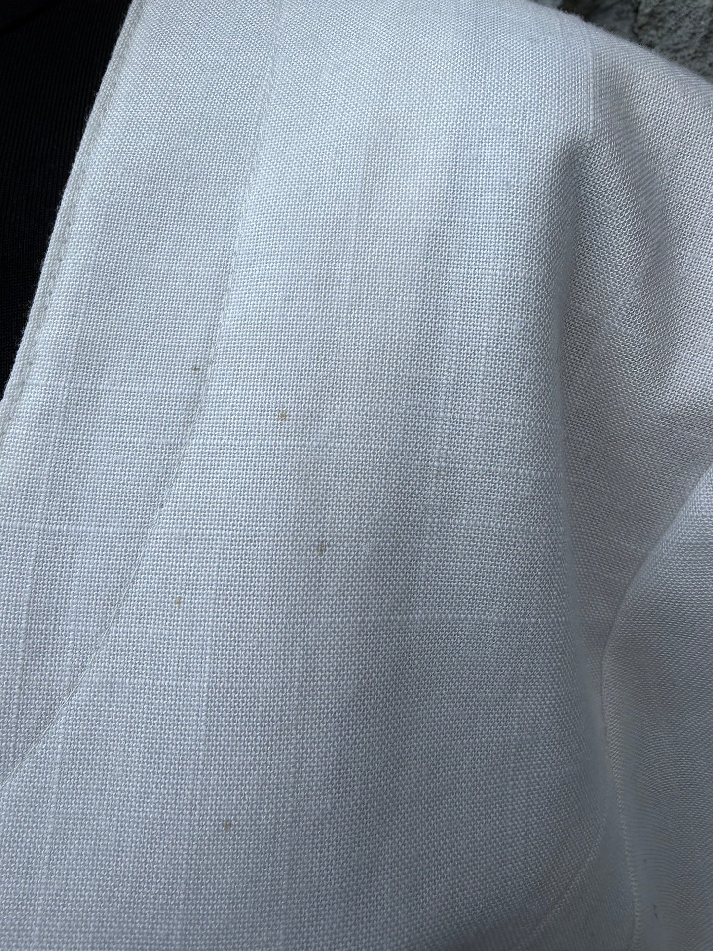 80s white jacket with multi-colored buttons uk 12