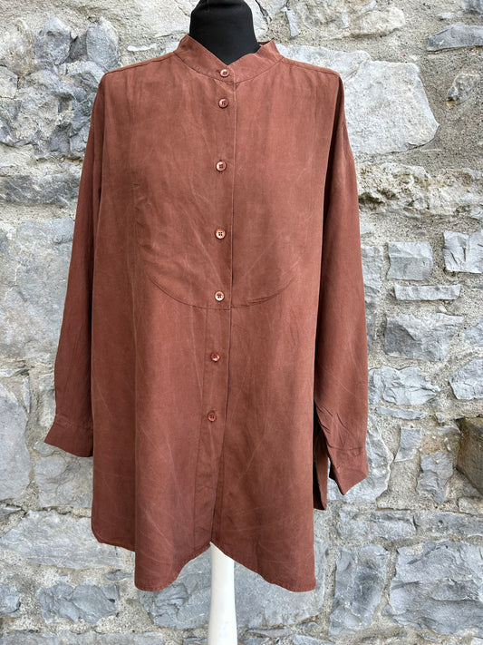 90s brown shirt uk 16-18