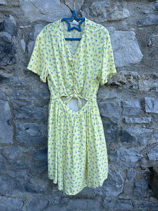 Flowers yellow dress  10y (140cm)