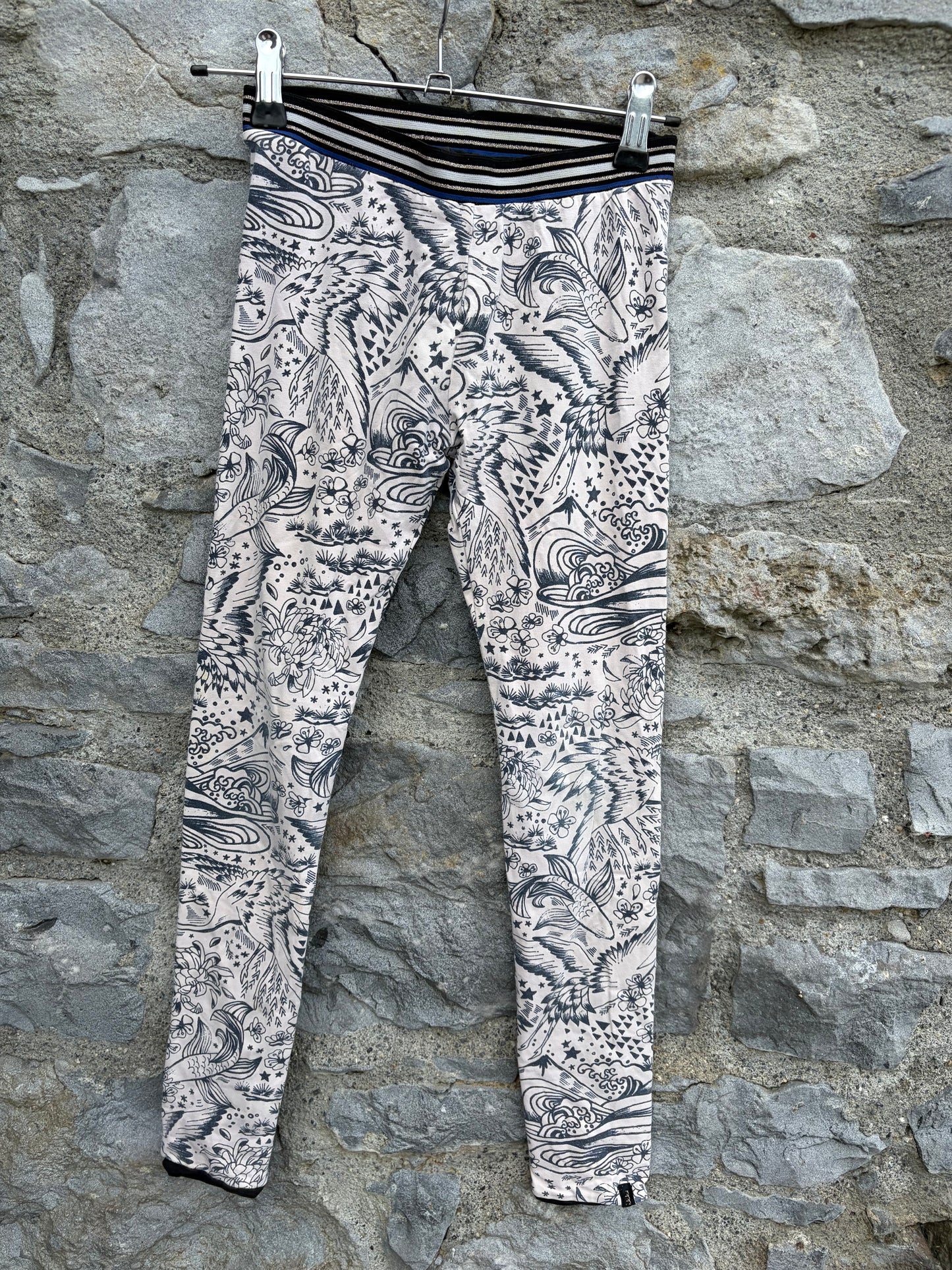 Tattoo-style reversible leggings 7-8y (122-128cm)