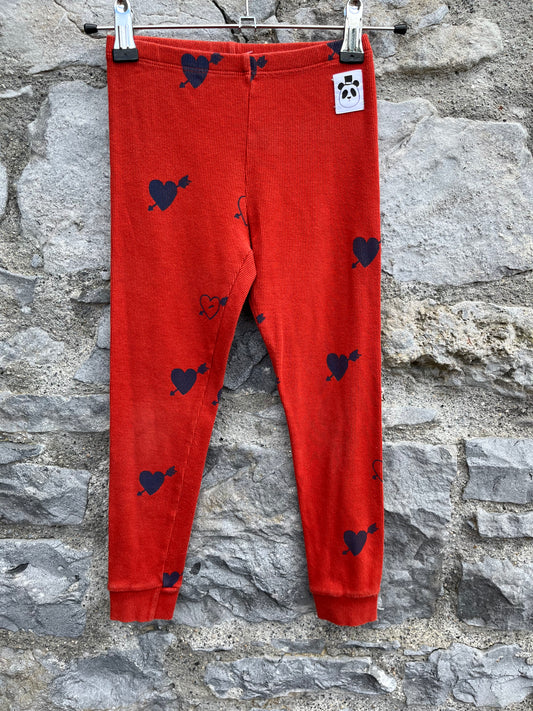 MR rusty hearts leggings  4-5y (104-110cm)