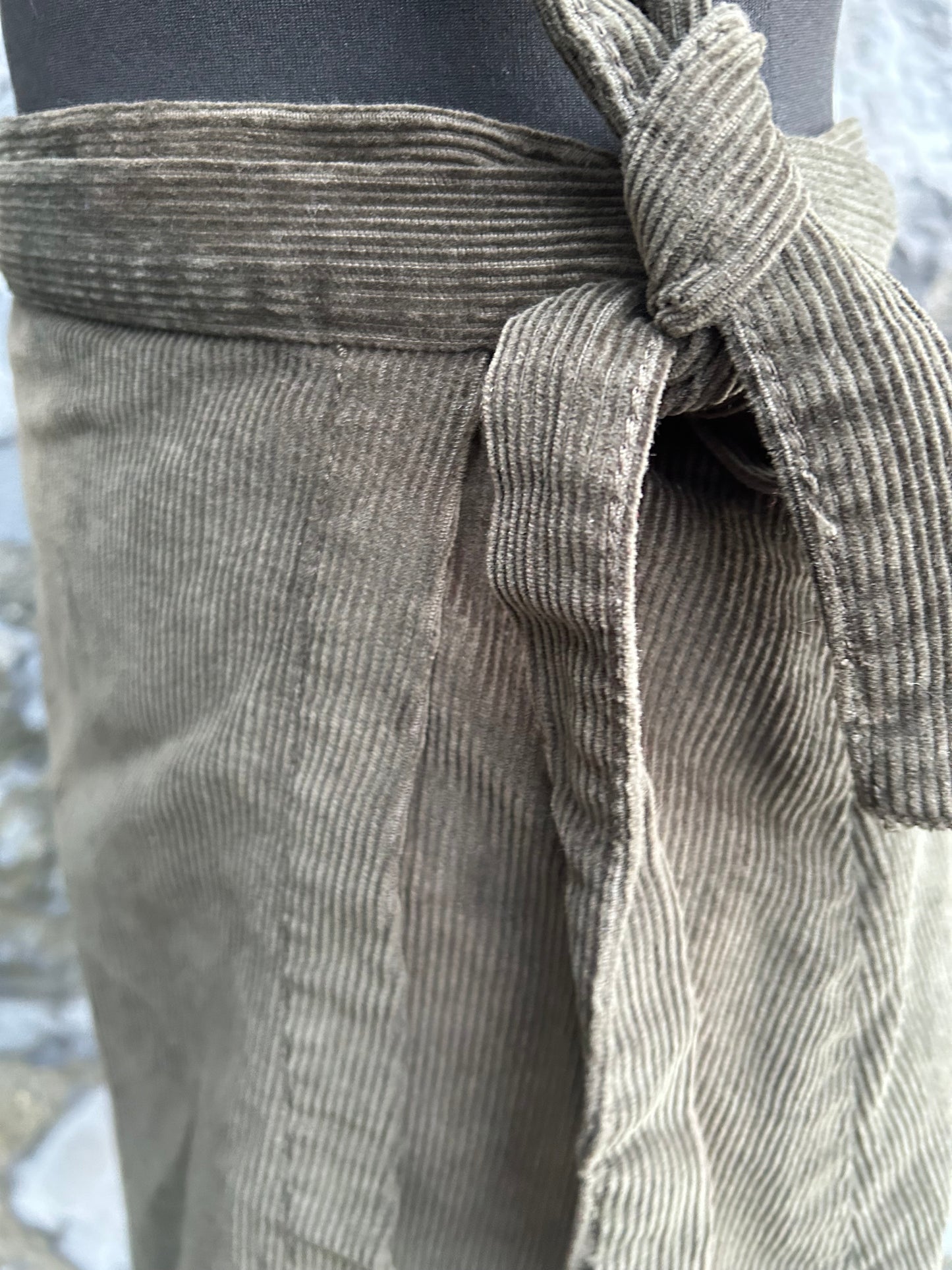 Brown cord wrap skirt uk 10