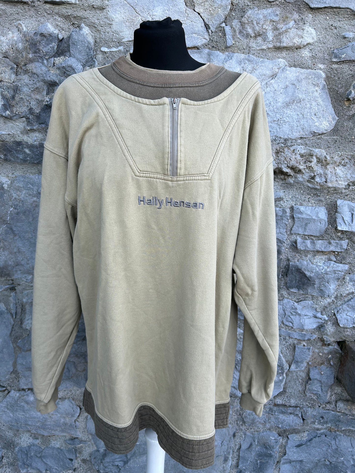 90s beige sweatshirt Large