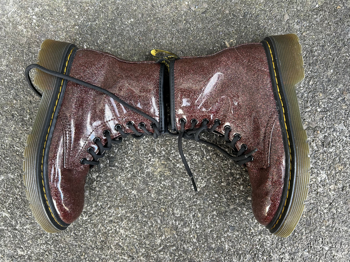 Maroon glitter boots  uk 12 (eu 31)