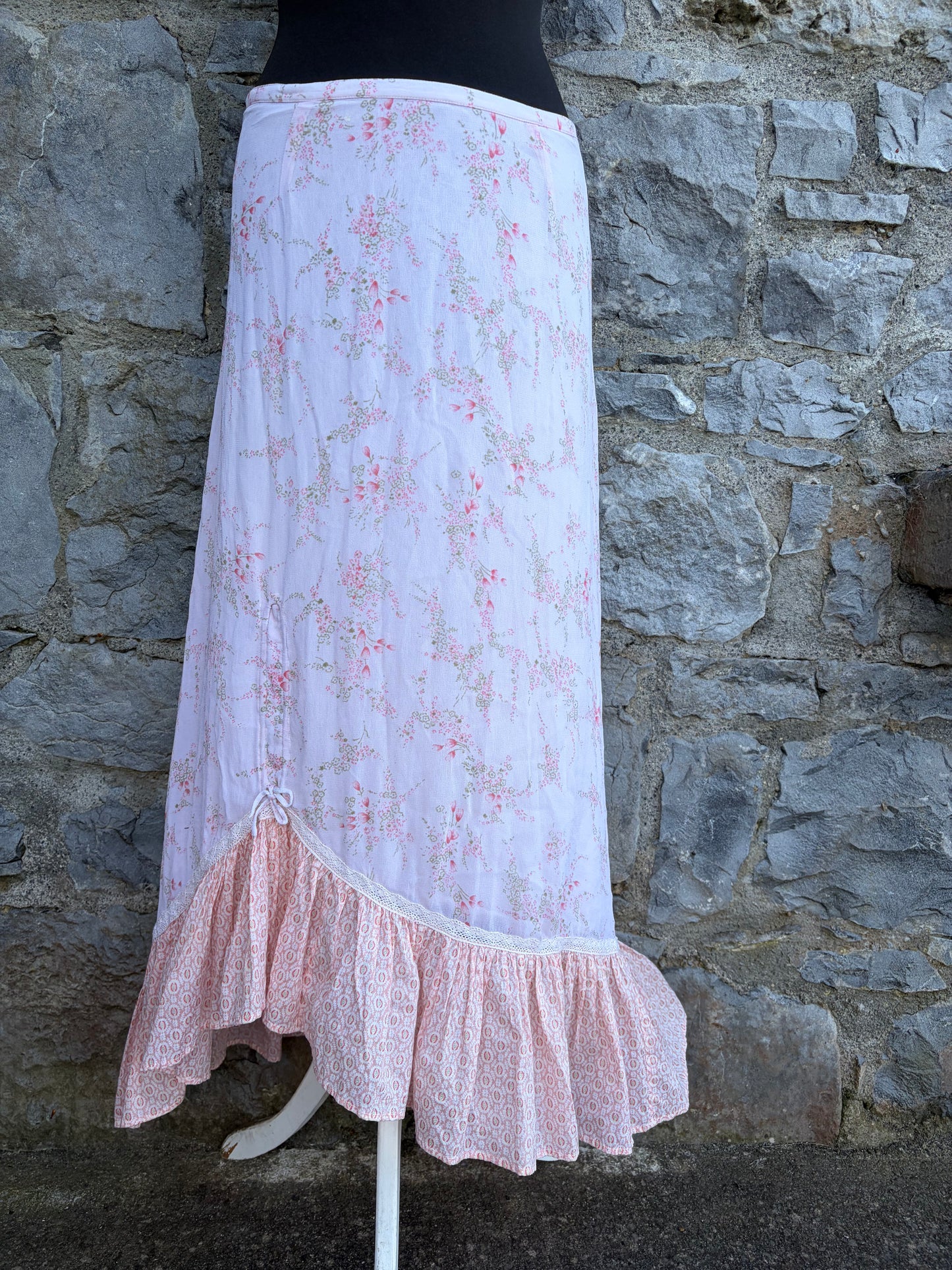 Y2K pink floral maxi skirt  uk 10