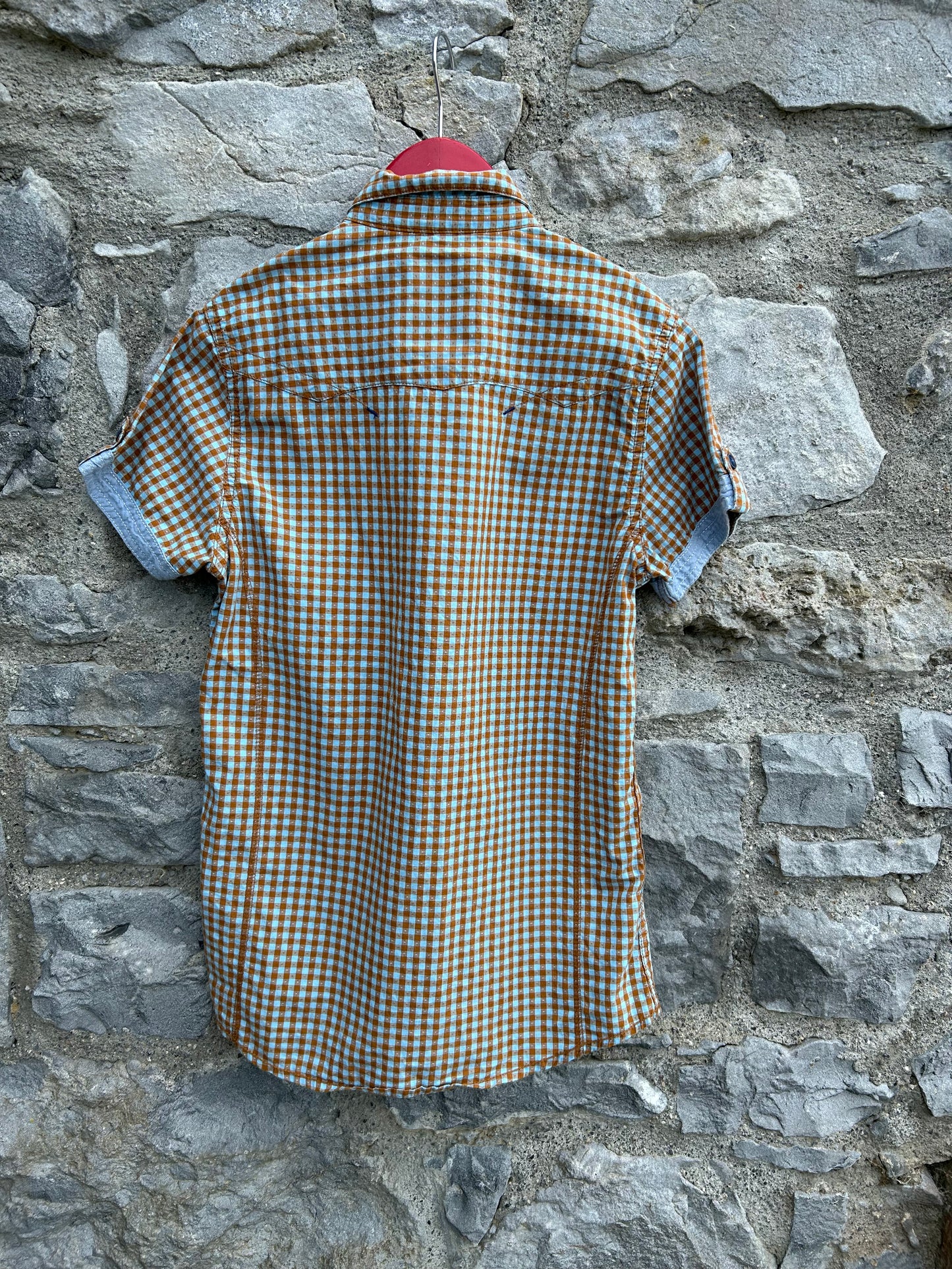 Brown check shirt  13-14y (158-164cm)