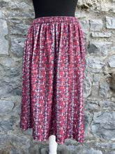 Load image into Gallery viewer, 80s maroon spotty skirt uk 10-12
