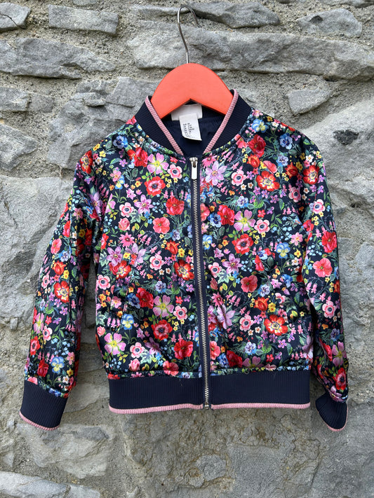 Colourful flowers bomber jacket  2-3y (92-98cm)