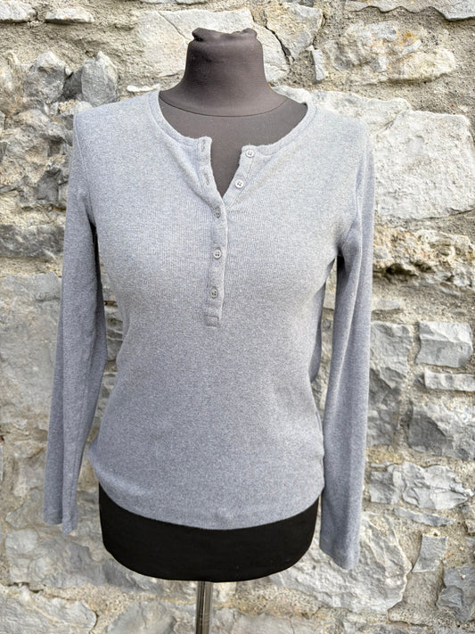 Grey ribbed top uk 12