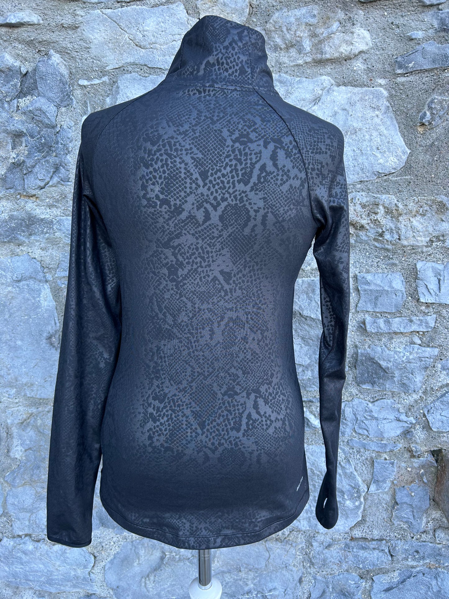 Black snakeskin print top uk 8