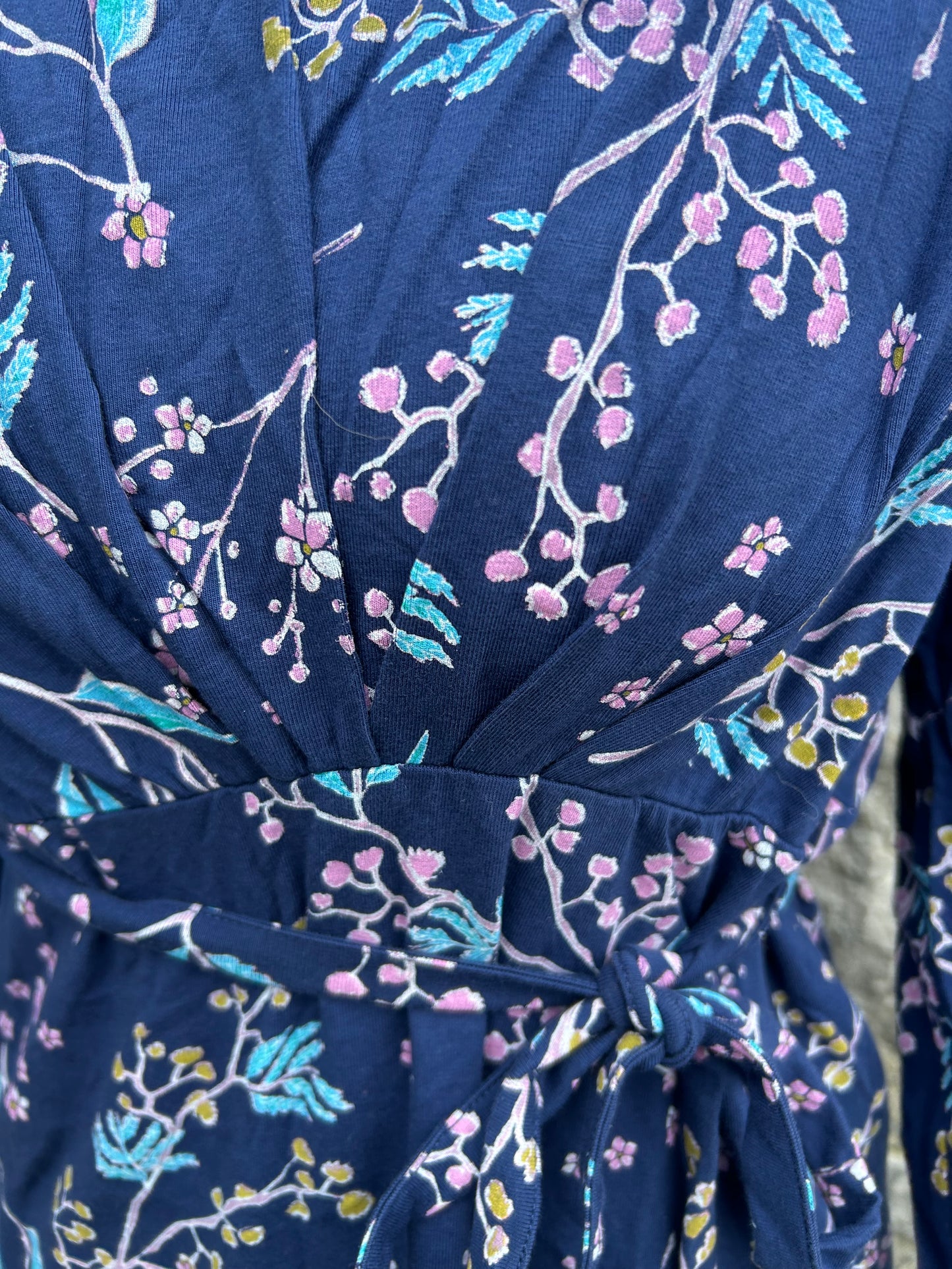 Navy blue floral maternity dress uk 8-10