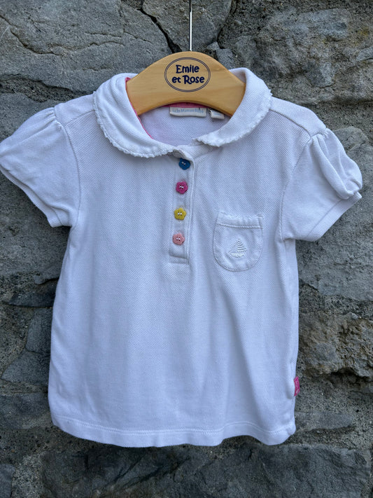 White polo shirt  18m (86cm)