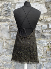 Load image into Gallery viewer, Gold spotty dress uk 6-8
