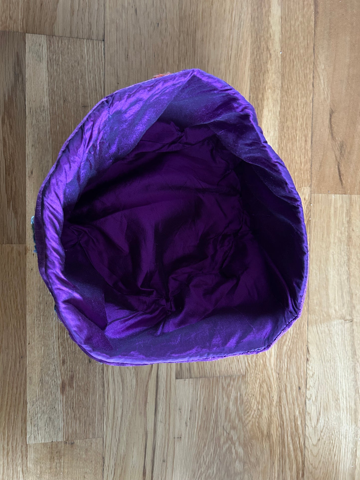 Purple velvet hat
