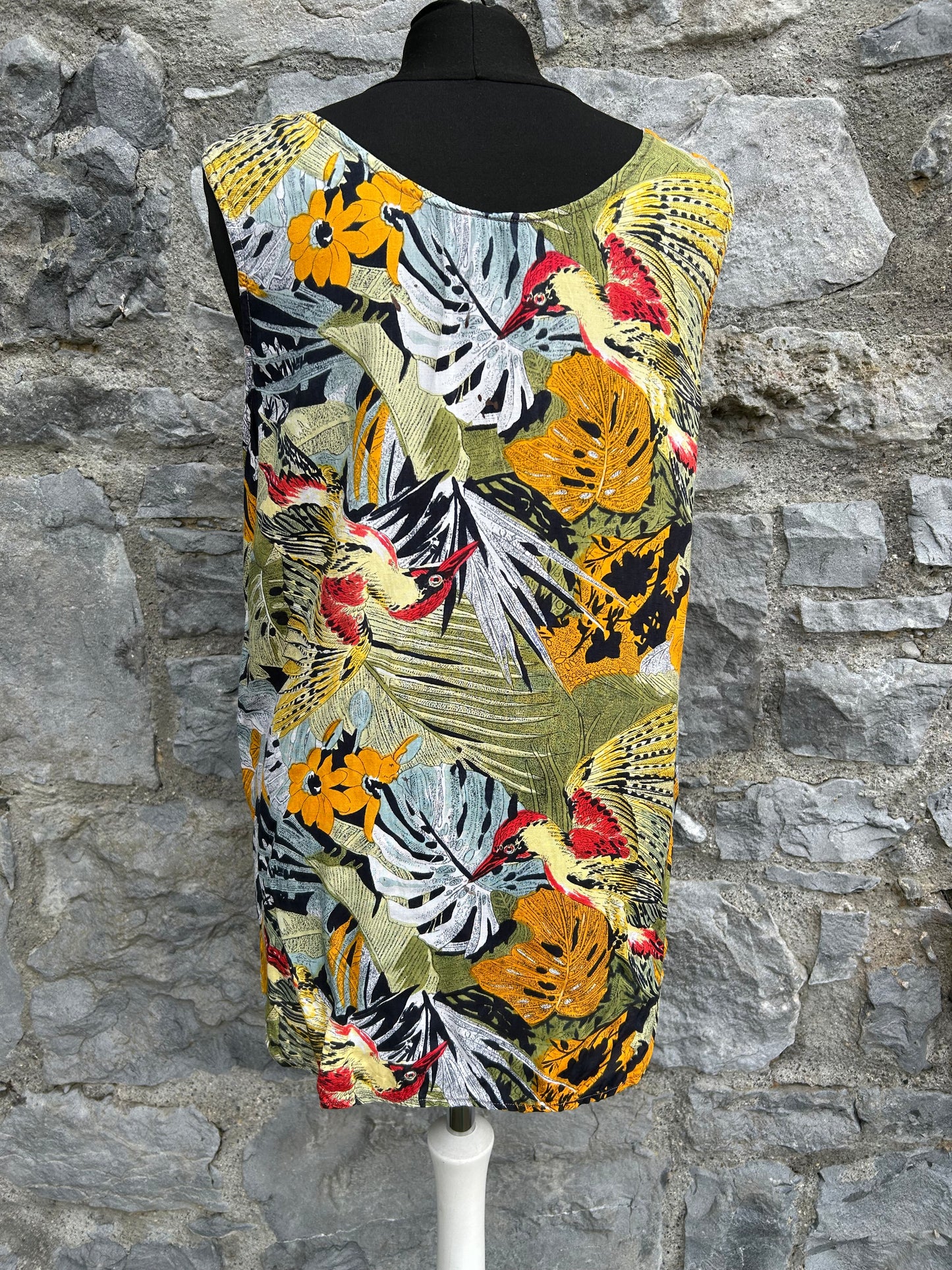 80s jungle print top uk 12