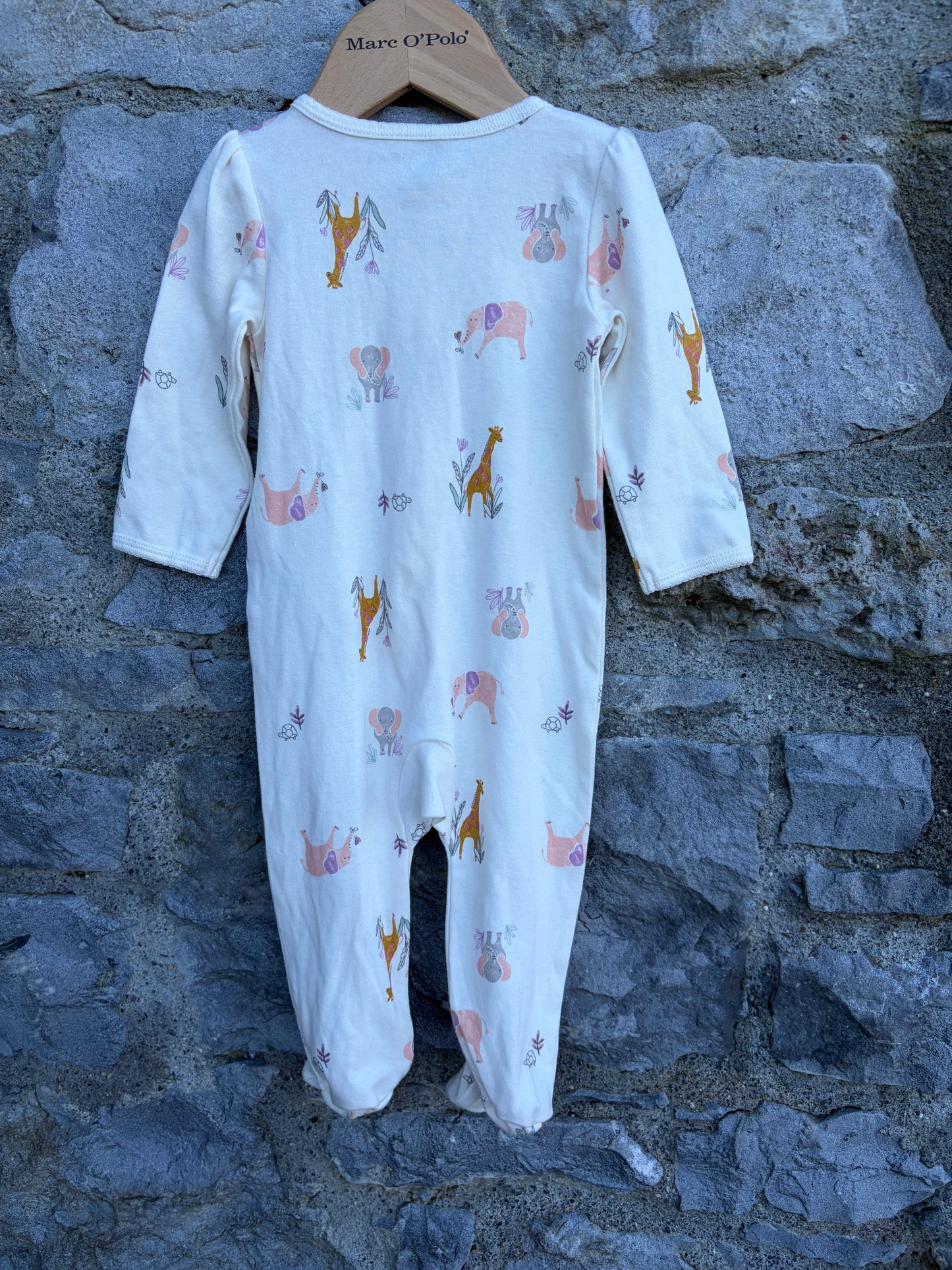 Savannah animals cream onesie  9m (74cm)