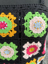 Load image into Gallery viewer, Floral crochet squares top uk 6-8
